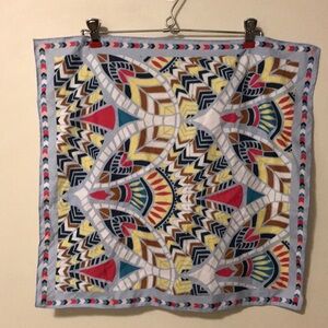 Geometric Multicoloured Patterned Scarf